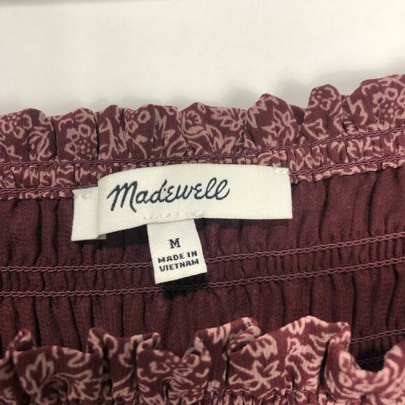 Madewell Lucie Bubble-Sleeve Smocked Top in Cottage Garden Size M - Picture 3 of 7